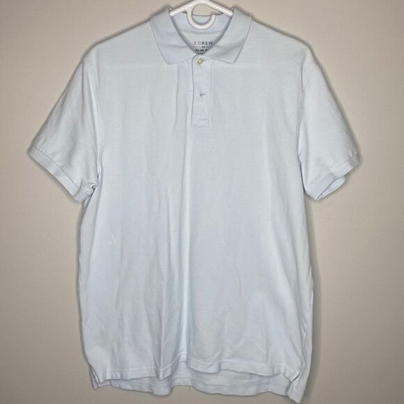 JCrew Slim Fit Large Light Blue Polo - Picture 1 of 3